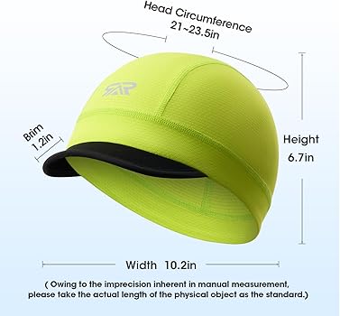 Amazon.com: Skull Cap with Sun Visor - Moisture-Wicking